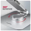 Axagon STND-LR Aluminiowa podstawka z obrotem 360° do laptopów 10″–17.3″. Regulowana wysokość i kąt.