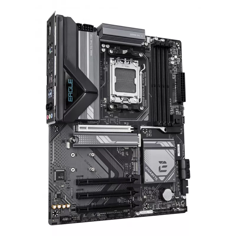 Płyta główna GIGABYTE B850 EAGLE WIFI6E - procesory AMD Ryzen 9000, 8+2+2 fazy cyfrowego VRM, do 8200MHz DDR5 (OC), 1xPCIe 5.0 + 2xPCIe 4.0 M.2, GbE LAN, WIFI 6E, USB 3.2 Gen 2