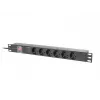 PDU Lanberg PDU-06F-0200-BK 6 gniazd AC 1U Czarny