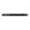 PDU Lanberg PDU-06F-0200-BK 6 gniazd AC 1U Czarny