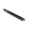 PDU Lanberg PDU-06F-0200-BK 6 gniazd AC 1U Czarny