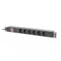 PDU Lanberg PDU-06F-0200-BK 6 gniazd AC 1U Czarny
