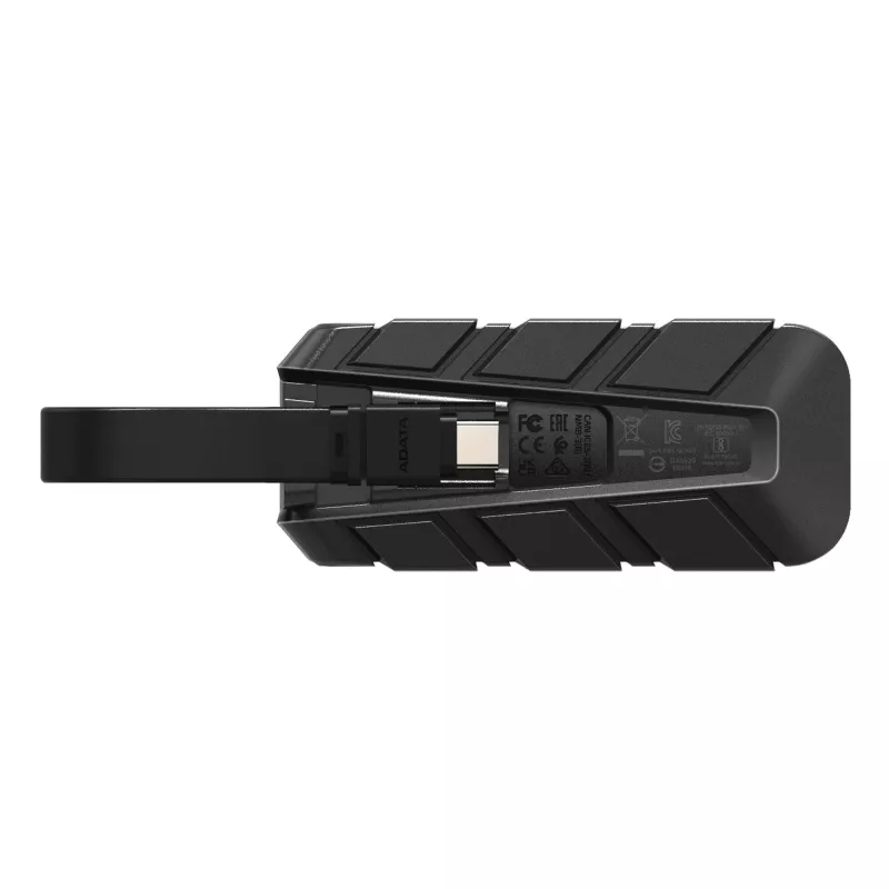ADATA Externe SSD SC740 2TB Plug&Go niebieski 1050/1000 MIL.STD USB Type-C 3.2 Gen 2 (3.1 Gen 2) Czarny, Niebieski