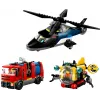 Zestaw konstrukcyjny LEGO City Zestaw kombinowany 60462 — Helikopter i wóz strażacki, 874 elementy, 3 minifigurki, wiek 7+