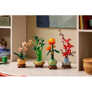 Dekoracyjny model rośliny LEGO Icons — LEGO 10344 Lucky Bamboo Botanical Collection, 325 elementów, wysokość 290 mm
