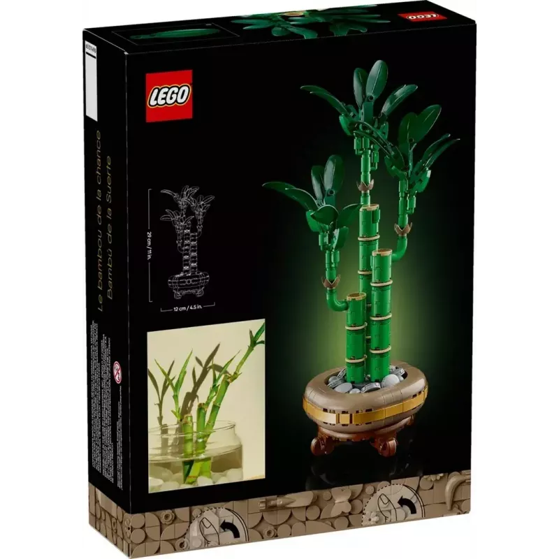 Dekoracyjny model rośliny LEGO Icons — LEGO 10344 Lucky Bamboo Botanical Collection, 325 elementów, wysokość 290 mm