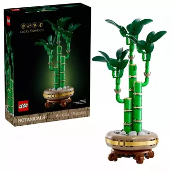 Dekoracyjny model rośliny LEGO Icons — LEGO 10344 Lucky Bamboo Botanical Collection, 325 elementów, wysokość 290 mm