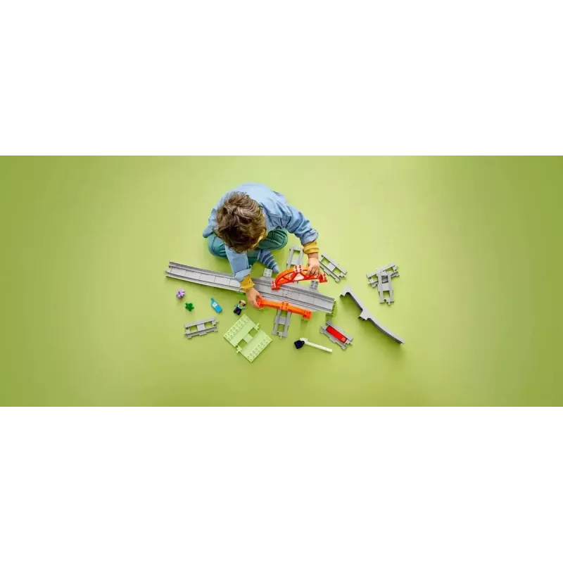 LEGO DUPLO Zestaw rozszerzający most kolejowy i tory 10426 – Most kolejowy i zakrzywione tory DUPLO dla małych dzieci
