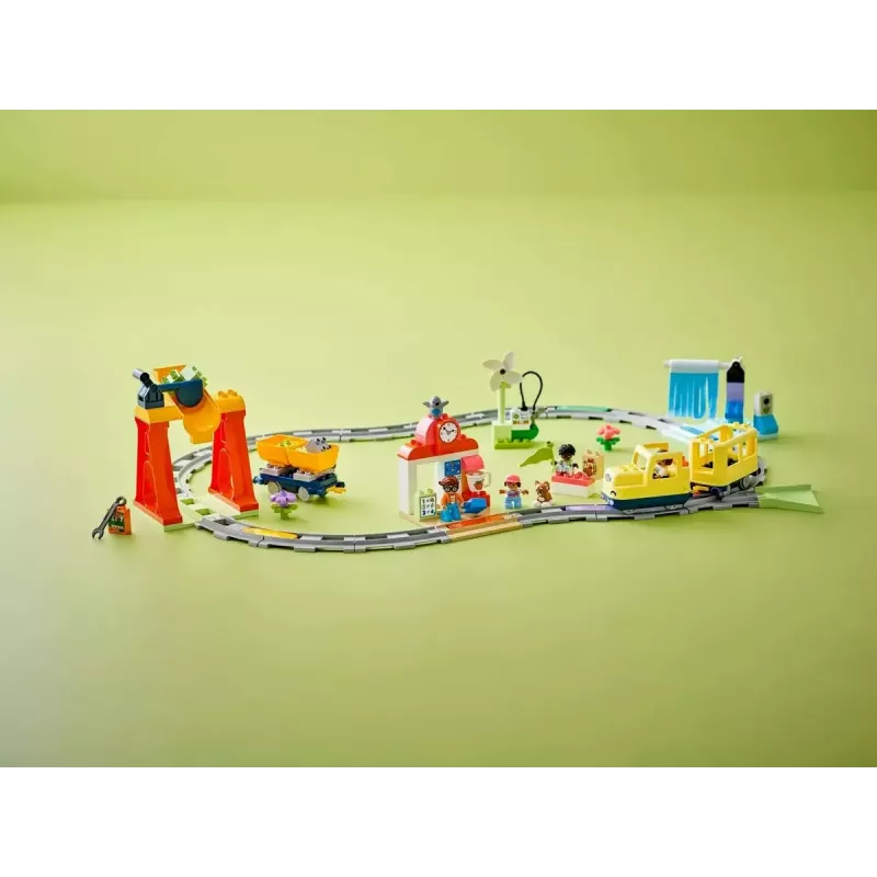 Zestaw kolejkowy dla dzieci LEGO DUPLO 10428 Big Interactive Community Train — duży interaktywny pociąg dla maluchów