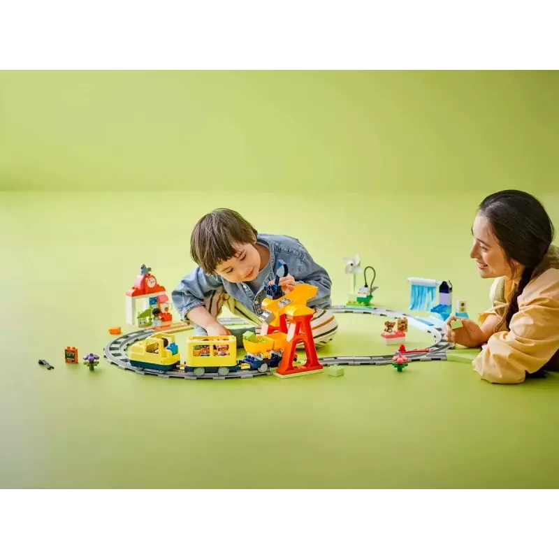 Zestaw kolejkowy dla dzieci LEGO DUPLO 10428 Big Interactive Community Train — duży interaktywny pociąg dla maluchów