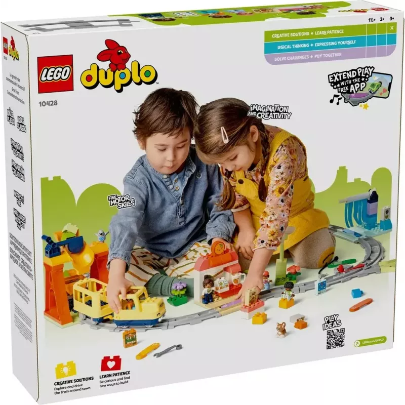 Zestaw kolejkowy dla dzieci LEGO DUPLO 10428 Big Interactive Community Train — duży interaktywny pociąg dla maluchów