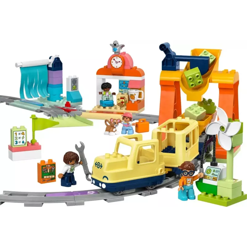 Zestaw kolejkowy dla dzieci LEGO DUPLO 10428 Big Interactive Community Train — duży interaktywny pociąg dla maluchów