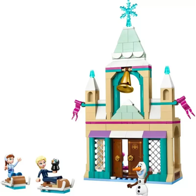 Klocki LEGO Disney Princess Zamek Arendelle 43265 — 177 elementów, 3 minifigurki, dla dzieci od 5 lat, zestaw ekspozycyjny (250×60×40 mm)