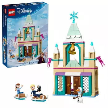 Klocki LEGO Disney Princess Zamek Arendelle 43265 — 177 elementów, 3 minifigurki, dla dzieci od 5 lat, zestaw ekspozycyjny (250×60×40 mm)