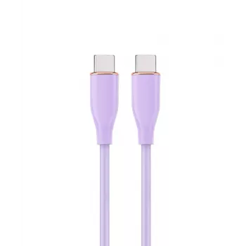Kabel silikonowy GEMBIRD USB Type-C Power Delivery (PD) 60 W do ładowania i danych, 1,5 m, fioletowy