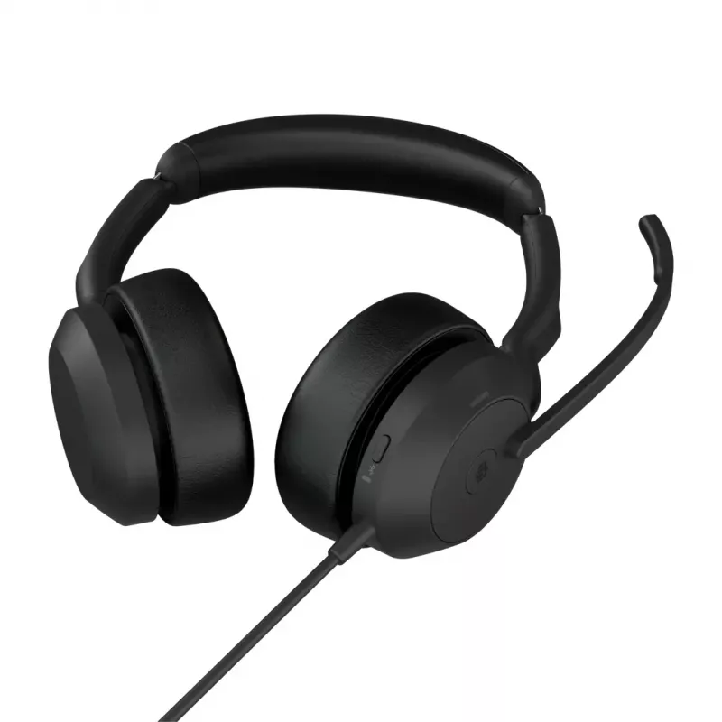 Zestaw słuchawkowy Jabra Evolve2 50 Przewodowy Wygłuszający Office/Call center USB typu C / USB typu A Bluetooth Czarny