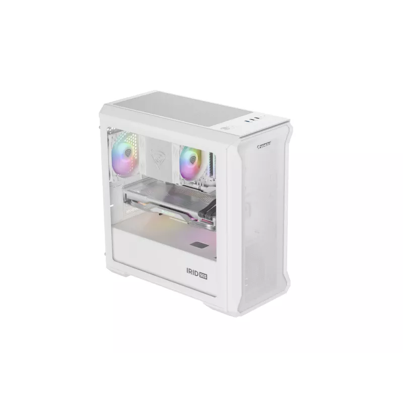 GENESIS Irid 503 Mini Tower Transparent, biały