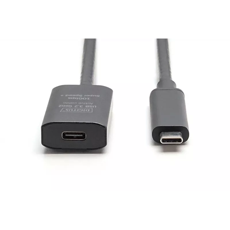 Aktywny przedłużacz USB-C DIGITUS - 10G USB 3.2 Gen2 USB-C - USB-C (M/Ż) - 5m