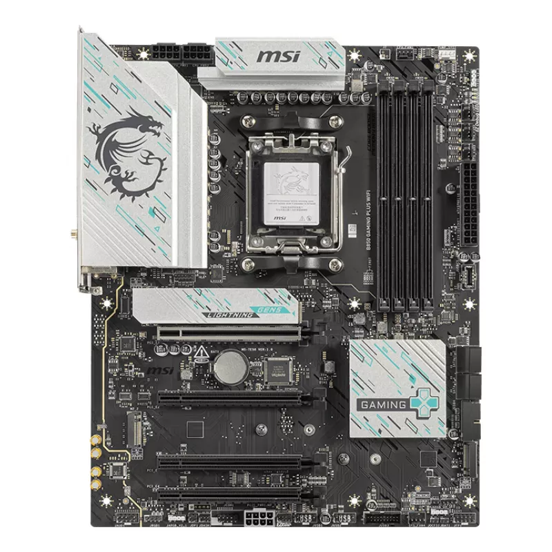 Płyta główna MSI B850 GAMING PLUS WIFI ATX — AMD B850, Socket AM5, DDR5, 4x DIMM, Wi‑Fi 7, 5Gb LAN, 3x M.2, HDMI 2.1