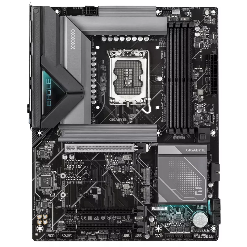 Płyta główna GIGABYTE B860 EAGLE WIFI6E - procesory Intel Core Ultra Series, 12+1+2+1 faz VRM, do 9066MHz DDR5, 1xPCIe 5.0 + 2xPCIe 4.0 M.2, 2.5GbE LAN, WIFI 6E, USB 3.2 Gen 2x2