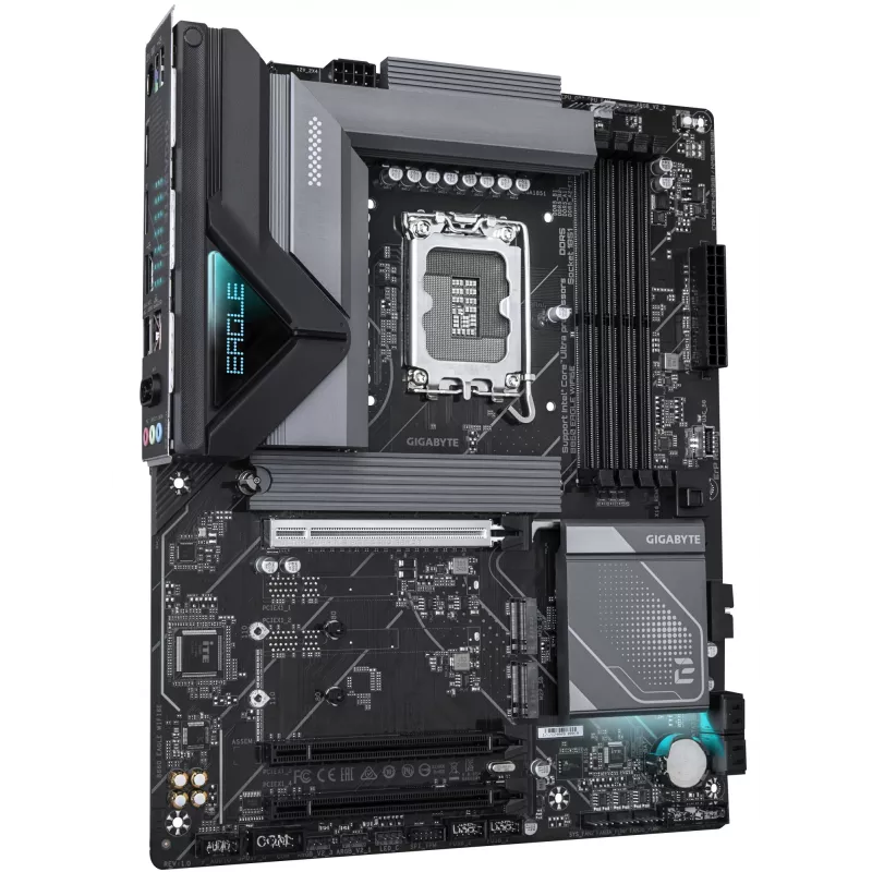 Płyta główna GIGABYTE B860 EAGLE WIFI6E - procesory Intel Core Ultra Series, 12+1+2+1 faz VRM, do 9066MHz DDR5, 1xPCIe 5.0 + 2xPCIe 4.0 M.2, 2.5GbE LAN, WIFI 6E, USB 3.2 Gen 2x2