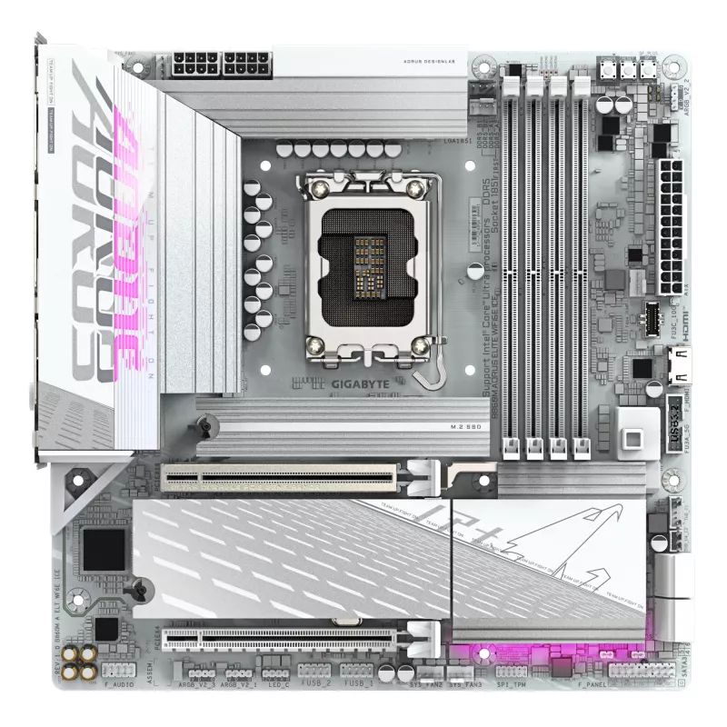 Płyta główna GIGABYTE B860M AORUS ELITE WF6E ICE, Intel Core Ultra, LGA 1851, Micro ATX