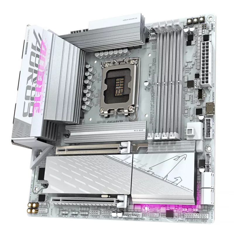 Płyta główna GIGABYTE B860M AORUS ELITE WF6E ICE, Intel Core Ultra, LGA 1851, Micro ATX