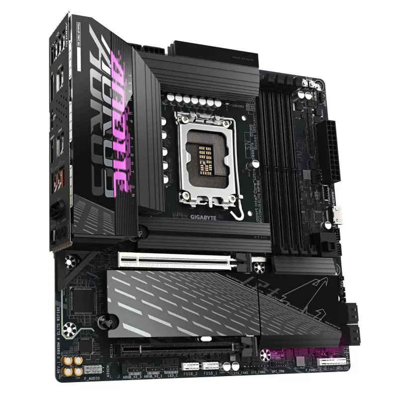 Płyta główna GIGABYTE B860M AORUS ELITE WIFI6E - procesory Intel Core Ultra, 12+1+2+1 faz VRM, do 9200MHz DDR5, 1xPCIe 5.0 + 2xPCIe 4.0 M.2, 2.5GbE LAN, WIFI 6E, Thunderbolt