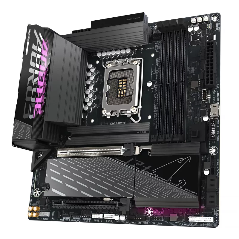 Płyta główna GIGABYTE B860M AORUS ELITE WIFI6E - procesory Intel Core Ultra, 12+1+2+1 faz VRM, do 9200MHz DDR5, 1xPCIe 5.0 + 2xPCIe 4.0 M.2, 2.5GbE LAN, WIFI 6E, Thunderbolt