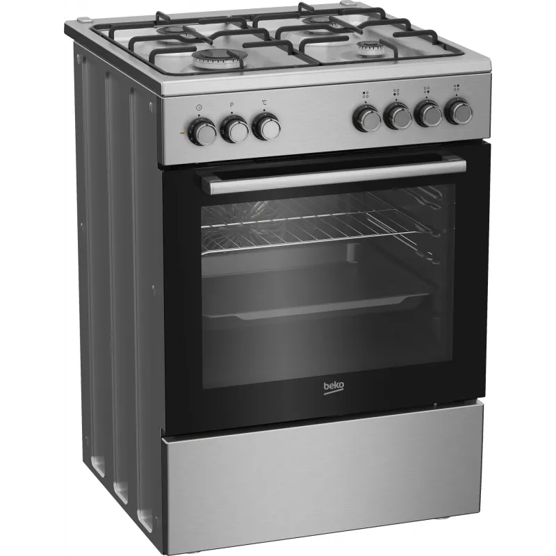Kuchenka Beko FBE62130GXDN wolnostojąca Elektryczna Gazowa Czarna