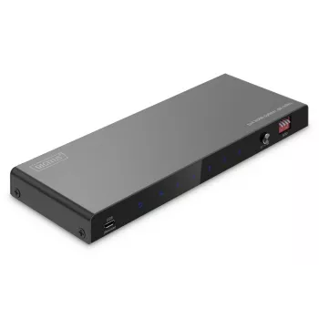 DIGITUS 1x4 HDMI Splitter 8K/60Hz (4:4:4) Toslink Stereo EDID Control