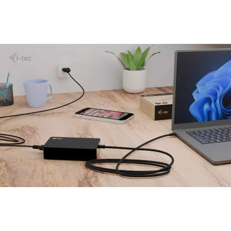 Uniwersalna ładowarka i-tec USB-C PD 3.1 140 W, wewnętrzna, AC, 28 V, 5 A, czarna