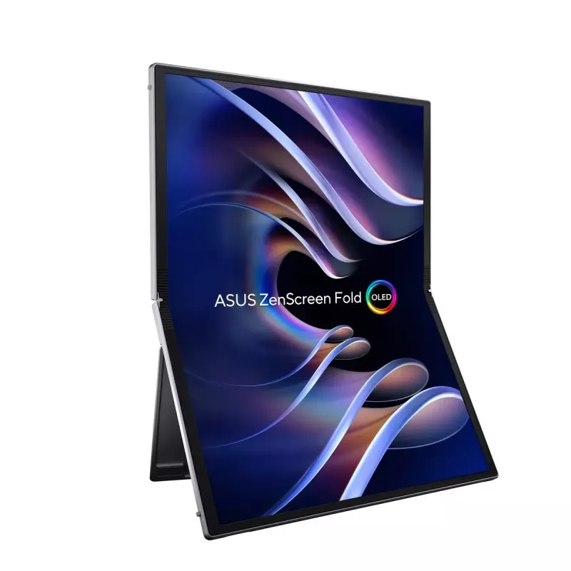 ASUS ZenScreen Fold OLED MQ17QH monitor komputerowy 43,9 cm (17,3 inch) 2560 x 1920 pikseli Quad HD Srebrny