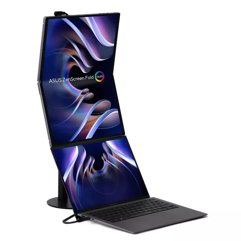 ASUS ZenScreen Fold OLED MQ17QH monitor komputerowy 43,9 cm (17,3 inch) 2560 x 1920 pikseli Quad HD Srebrny
