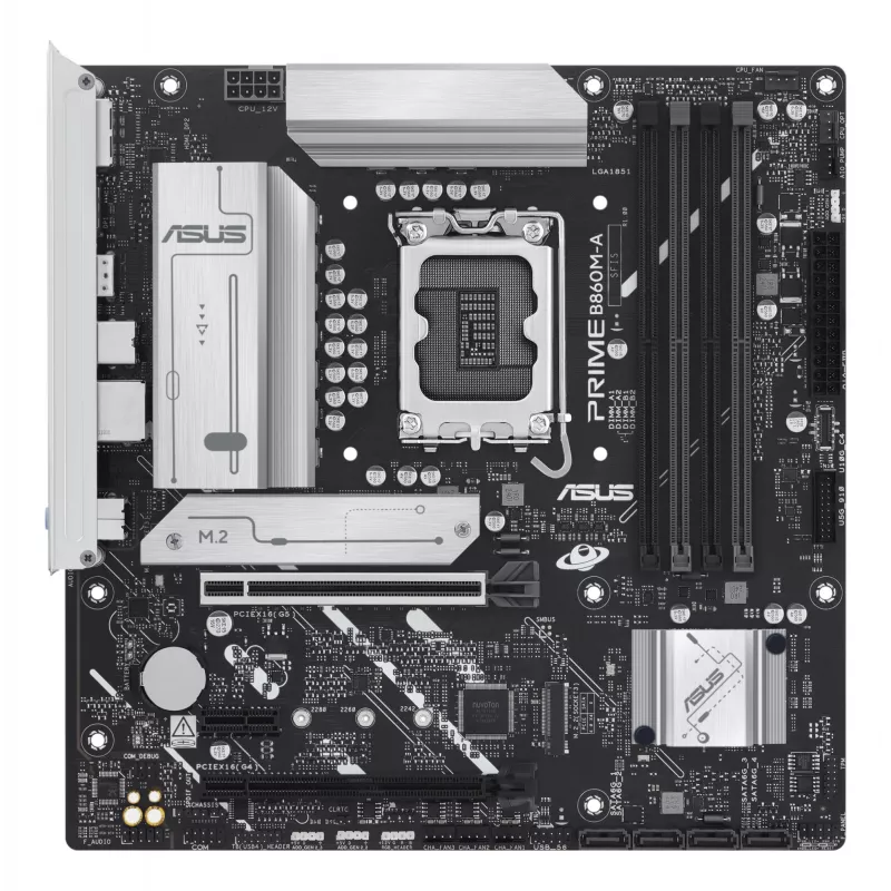 Płyta główna ASUS PRIME B860M-A-CSM — Intel B860, LGA 1851, micro ATX, DDR5, 4 DIMM, 256 GB, Ethernet 2.5 Gb, 4x SATA III, M.2, 1x PCIe x16