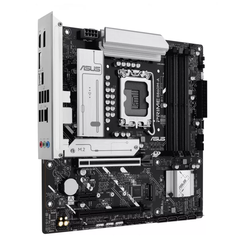 Płyta główna ASUS PRIME B860M-A-CSM — Intel B860, LGA 1851, micro ATX, DDR5, 4 DIMM, 256 GB, Ethernet 2.5 Gb, 4x SATA III, M.2, 1x PCIe x16