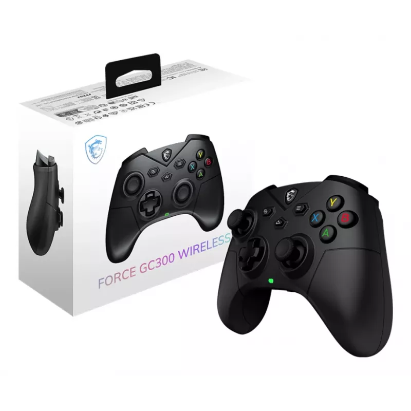 MSI FORCE GC300 WIRELESS Czarny USB 2.0 Gamepad Analogue PC