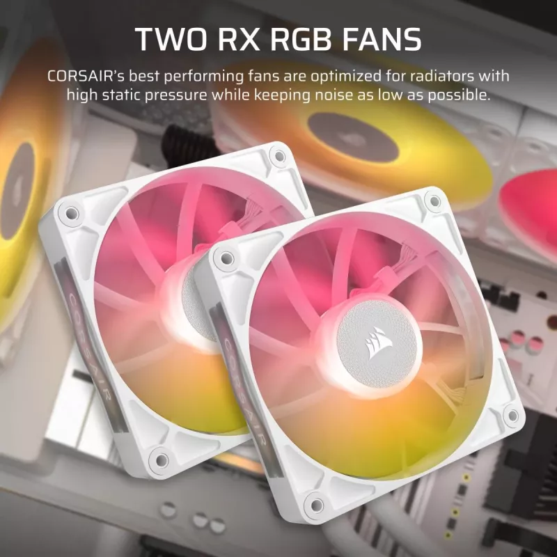 Chłodzenie procesora CORSAIR - Icue Link Titan 240 Rx RGB Aio chłodzenie cieczą - białe