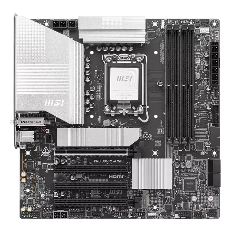 Płyta główna MSI PRO B860M-A WIFI, Intel B860, LGA 1851 (Socket V1), micro ATX