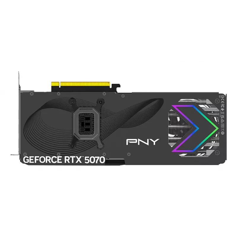 PNY GeForce RTX 5070 12 GB ARGB Overclocked Triple Fan - 12 GB GDDR7 - DisplayPort 2.1b / HDMI 2.1b