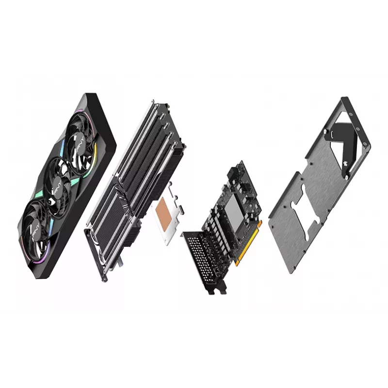 PNY GeForce RTX 5070 12 GB ARGB Overclocked Triple Fan - 12 GB GDDR7 - DisplayPort 2.1b / HDMI 2.1b
