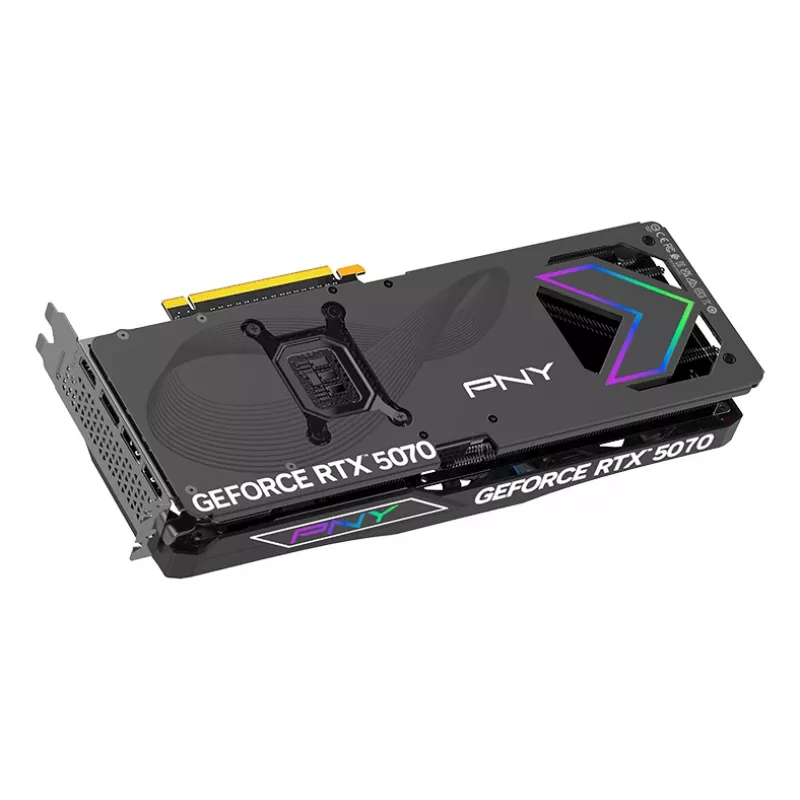 PNY GeForce RTX 5070 12 GB ARGB Overclocked Triple Fan - 12 GB GDDR7 - DisplayPort 2.1b / HDMI 2.1b