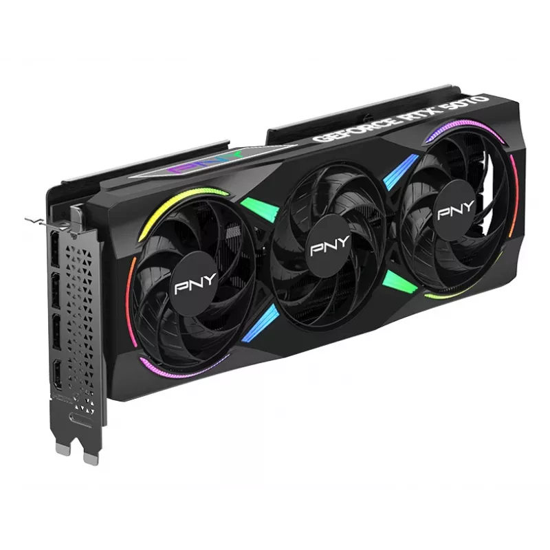 PNY GeForce RTX 5070 12 GB ARGB Overclocked Triple Fan - 12 GB GDDR7 - DisplayPort 2.1b / HDMI 2.1b