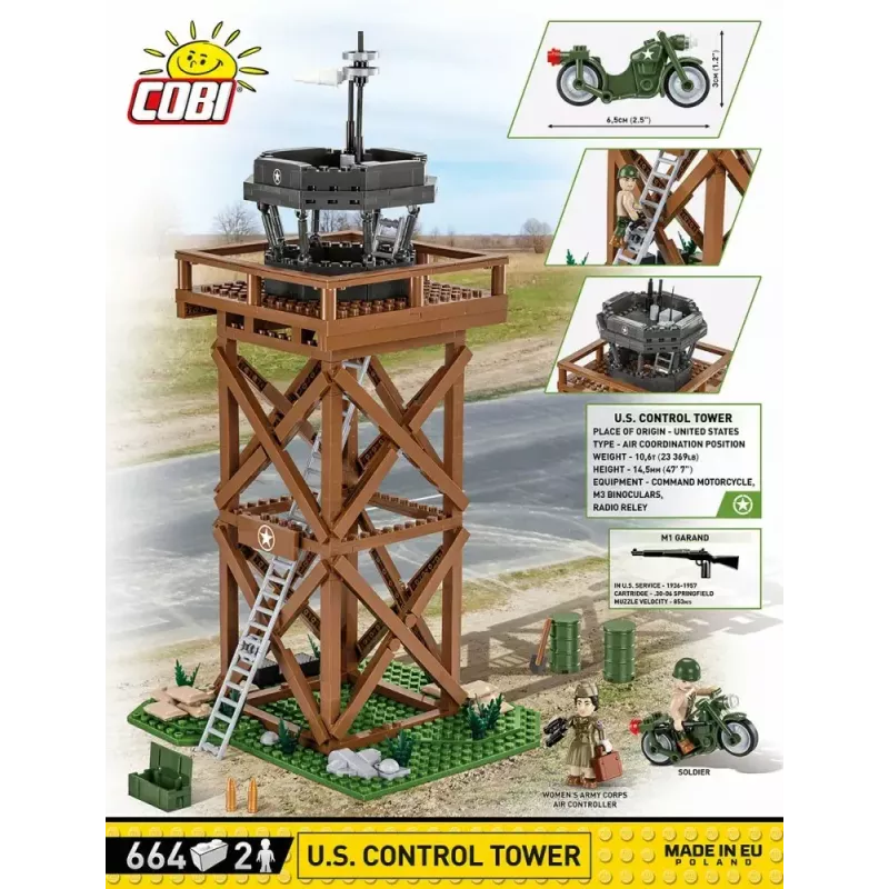 Zestaw konstrukcyjny Cobi Blocks Control Tower 664 elementy model COBI-3125