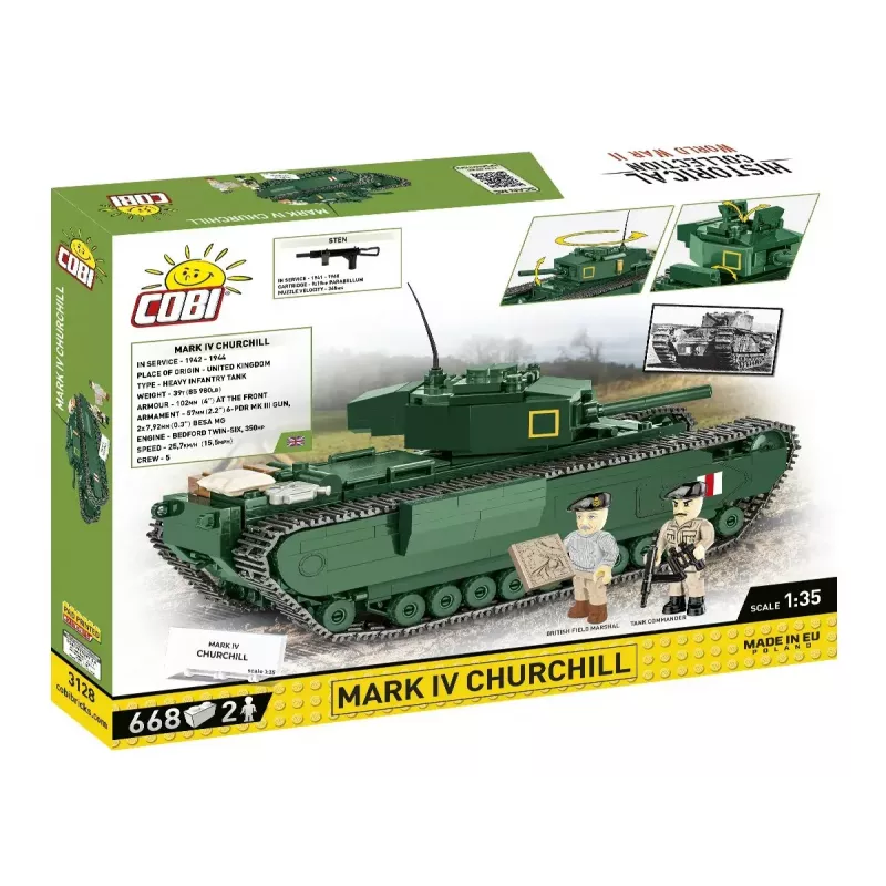 Cobi Blocks Mark IV Churchill zestaw konstrukcyjny, 668 elementów (COBI-3128)