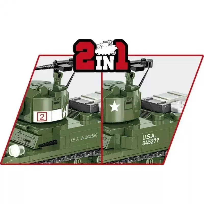 Zestaw klocków konstrukcyjnych Cobi Blocks M3 Stuart, 511 elementów, kompatybilny z innymi markami