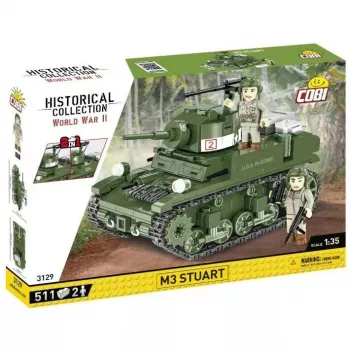 Zestaw klocków konstrukcyjnych Cobi Blocks M3 Stuart, 511 elementów, kompatybilny z innymi markami
