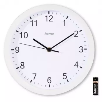 Hama Elba Zegar kwarcowy Okrągły Biały