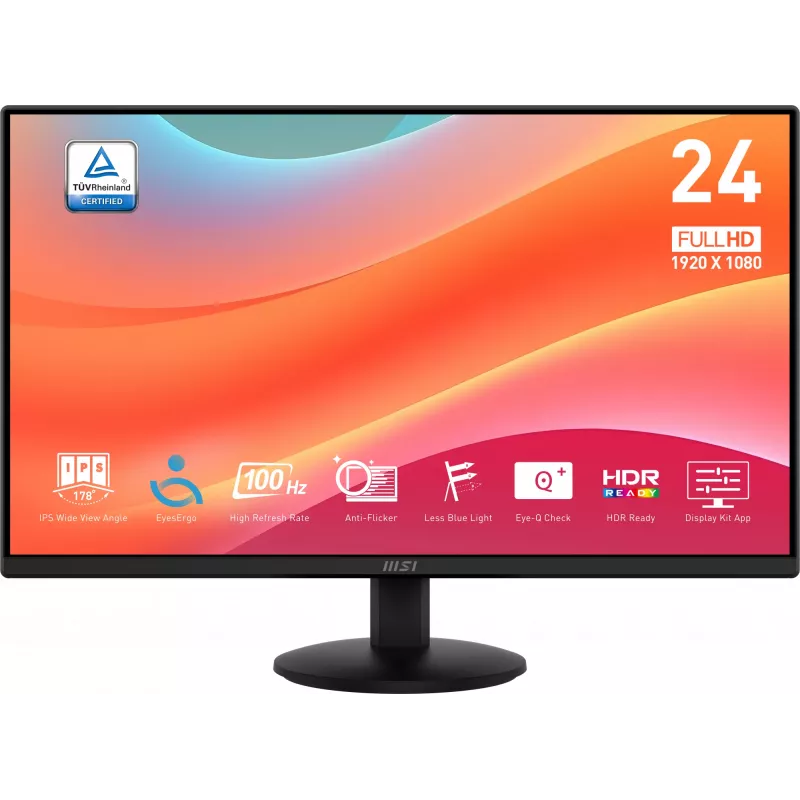 MSI Pro MP242L monitor komputerowy 60,5 cm (23,8 cala) 1920 x 1080 pikseli Full HD LCD Czarny
