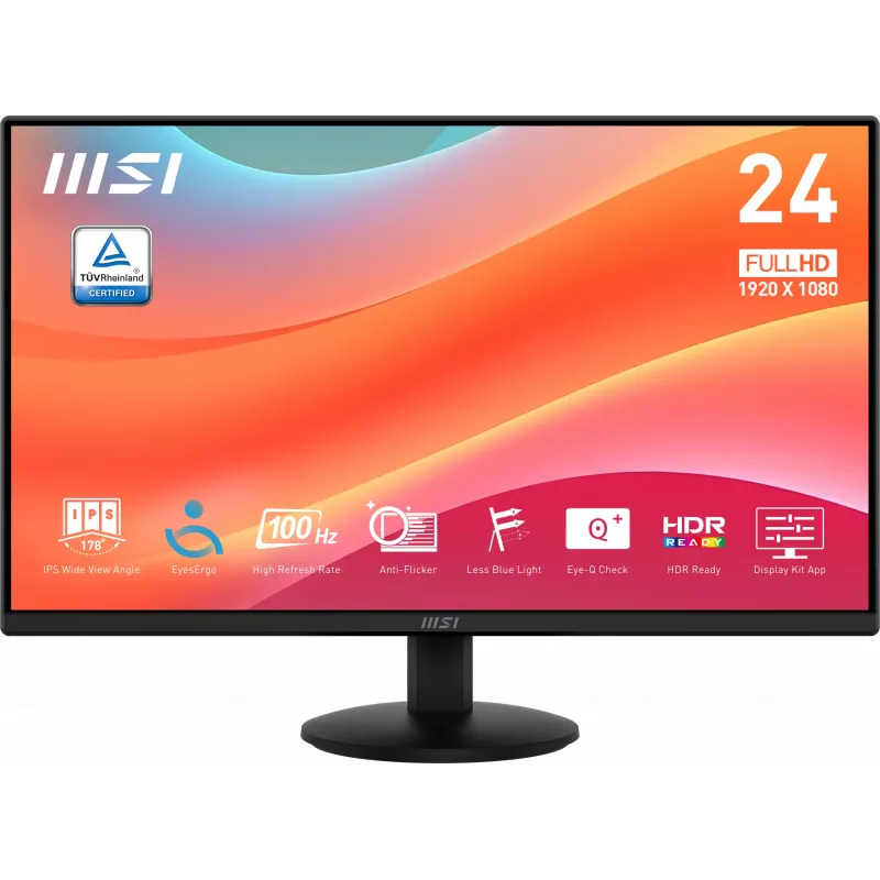 MSI Pro MP242L monitor komputerowy 60,5 cm (23,8 cala) 1920 x 1080 pikseli Full HD LCD Czarny